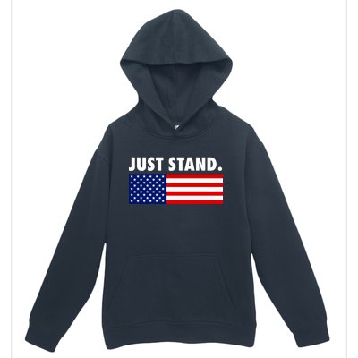 Just Stand Striped American Flag Urban Pullover Hoodie