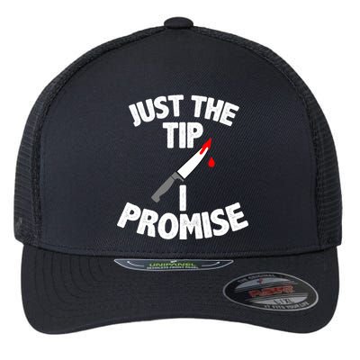 Just The Tip Funny Halloween Knife Flexfit Unipanel Trucker Cap