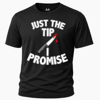 Just The Tip Funny Halloween Knife Cooling Performance Crew T-Shirt