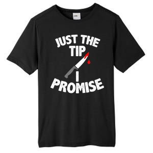 Just The Tip Funny Halloween Knife Tall Fusion ChromaSoft Performance T-Shirt