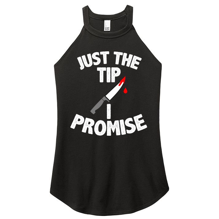 Just The Tip Funny Halloween Knife Women's Perfect Tri Rocker Tank