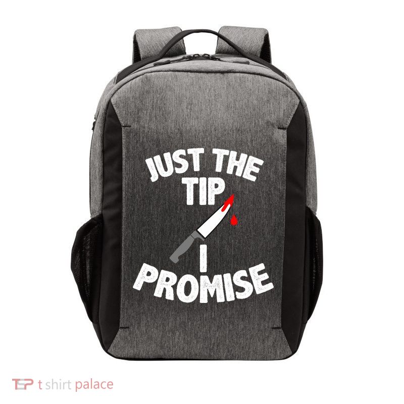 Just The Tip Funny Halloween Knife Vector Backpack