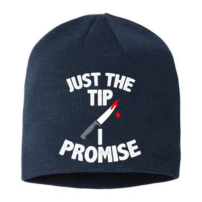 Just The Tip Funny Halloween Knife Sustainable Beanie