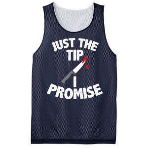 Just The Tip Funny Halloween Knife Mesh Reversible Basketball Jersey Tank