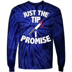 Just The Tip Funny Halloween Knife Tie-Dye Long Sleeve Shirt