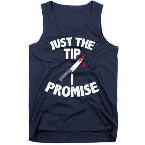 Just The Tip Funny Halloween Knife Tank Top