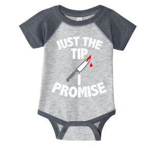 Just The Tip Funny Halloween Knife Infant Baby Jersey Bodysuit