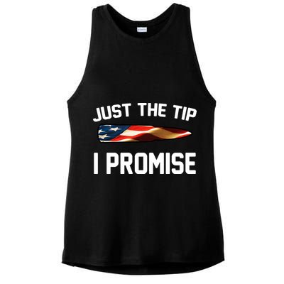 Just The Tip I Promise Ladies PosiCharge Tri-Blend Wicking Tank