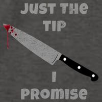 Just the Tip I Promise Halloween Knife Vector Backpack