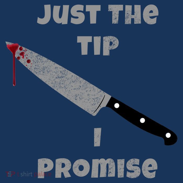 Just the Tip I Promise Halloween Knife Drawstring Bag