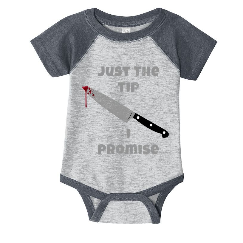 Just the Tip I Promise Halloween Knife Infant Baby Jersey Bodysuit
