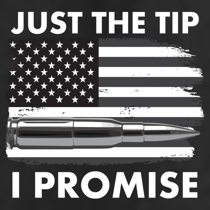 Just the Tip I Promise USA Bullet Flag Garment-Dyed Fleece Hoodie