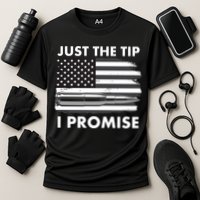 Just the Tip I Promise USA Bullet Flag Performance Shirt