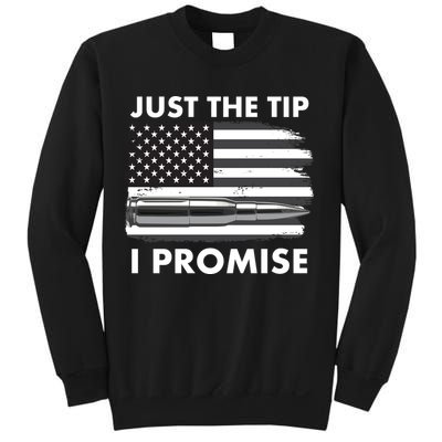 Just the Tip I Promise USA Bullet Flag Sweatshirt