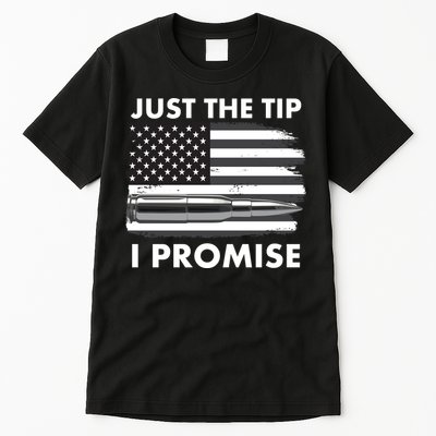 Just the Tip I Promise USA Bullet Flag Tall T-Shirt
