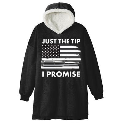 Just the Tip I Promise USA Bullet Flag Hooded Wearable Blanket