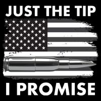 Just the Tip I Promise USA Bullet Flag 7-Panel Snapback Hat