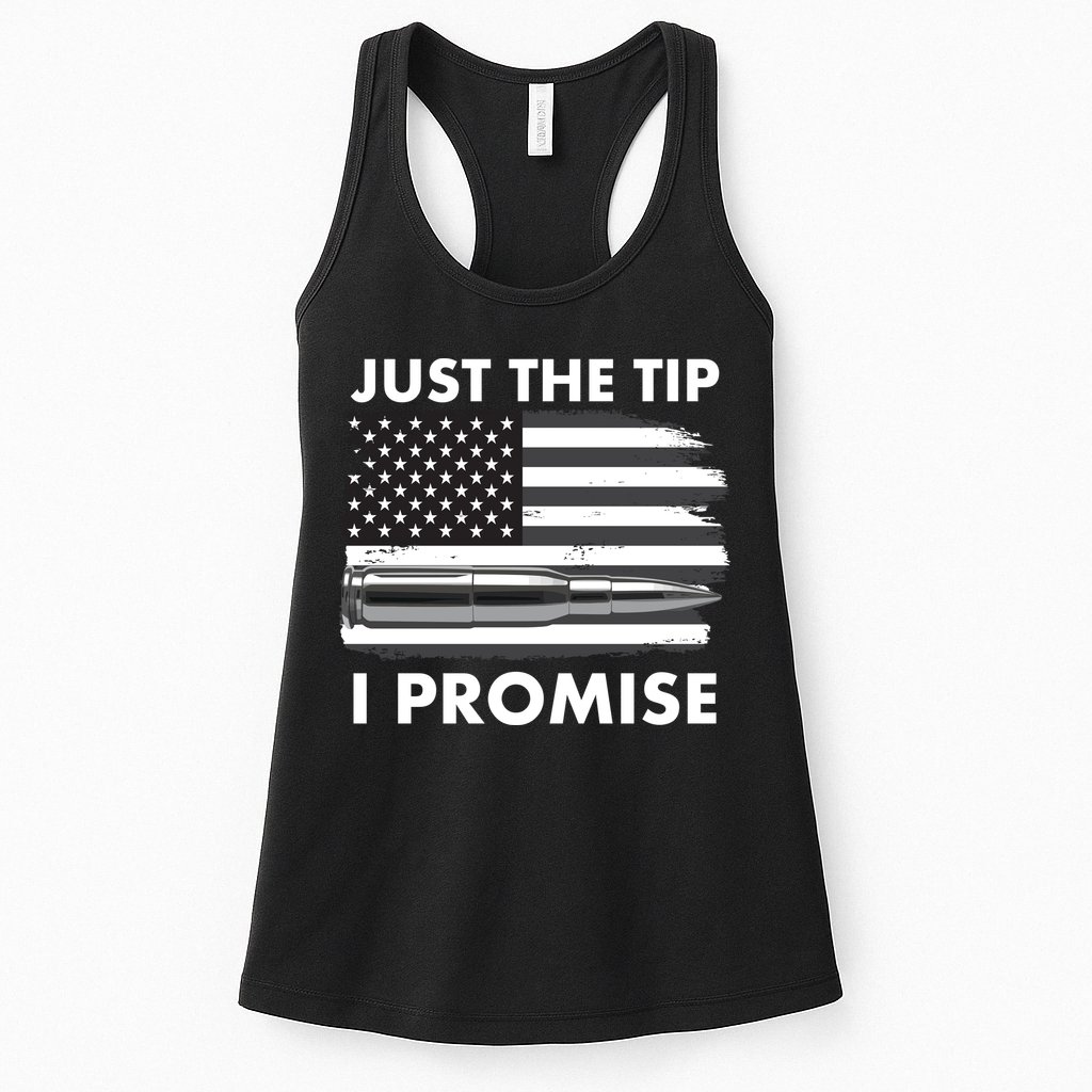 Just the Tip I Promise USA Bullet Flag Womens Tank Top