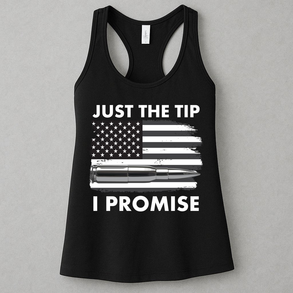 Just the Tip I Promise USA Bullet Flag Womens Tank Top