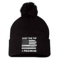 Just the Tip I Promise USA Bullet Flag Pom Pom 12in Knit Beanie