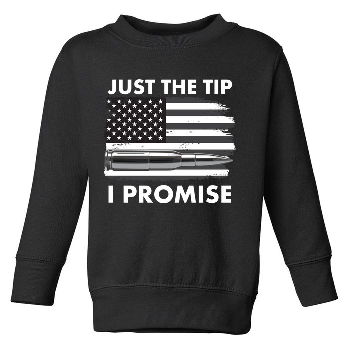 Just the Tip I Promise USA Bullet Flag Toddler Sweatshirt