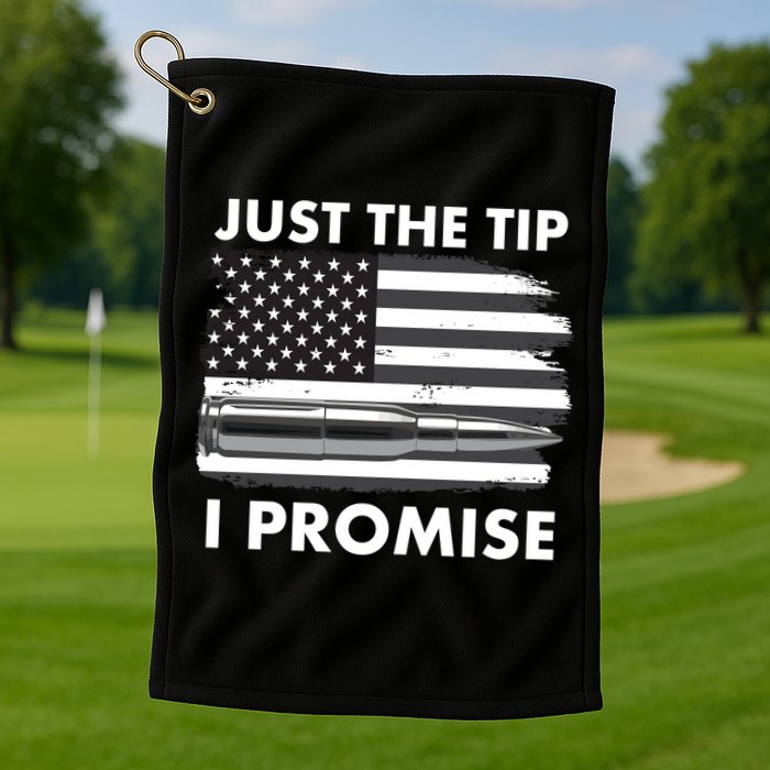 Just the Tip I Promise USA Bullet Flag Golf Towel