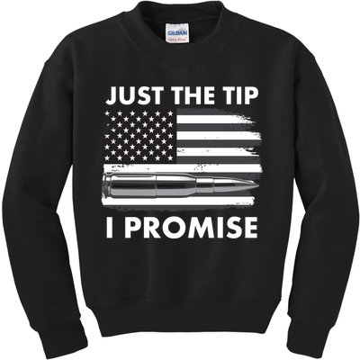 Just the Tip I Promise USA Bullet Flag Kids Sweatshirt