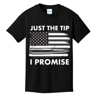 Just the Tip I Promise USA Bullet Flag Kids T-Shirt