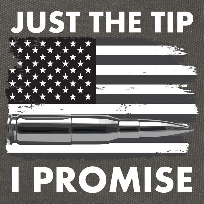 Just the Tip I Promise USA Bullet Flag Cotton Canvas Backpack