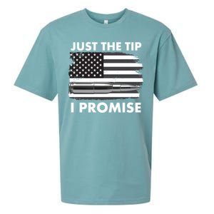 Just the Tip I Promise USA Bullet Flag Sueded Cloud Jersey T-Shirt