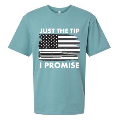 Just the Tip I Promise USA Bullet Flag Sueded Cloud Jersey T-Shirt