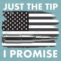 Just the Tip I Promise USA Bullet Flag Sueded Cloud Jersey T-Shirt
