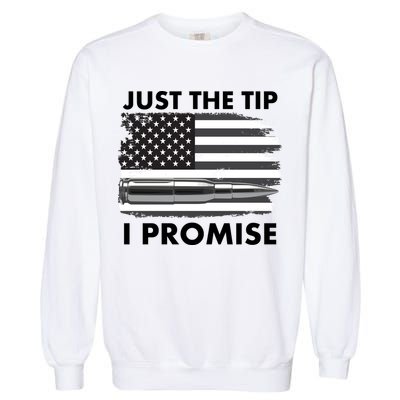 Just the Tip I Promise USA Bullet Flag Garment-Dyed Sweatshirt