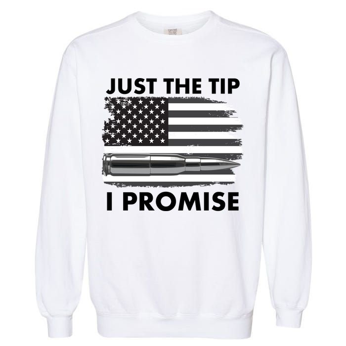 Just the Tip I Promise USA Bullet Flag Garment-Dyed Sweatshirt