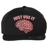 Just Use It Funny Brain Wool Snapback Cap