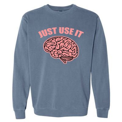 Just Use It Funny Brain Garment-Dyed Sweatshirt