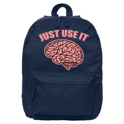 Just Use It Funny Brain 16 in Basic Backpack