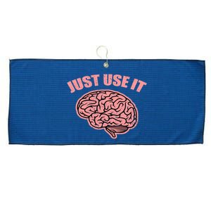 Just Use It Funny Brain Large Microfiber Waffle Golf Towel