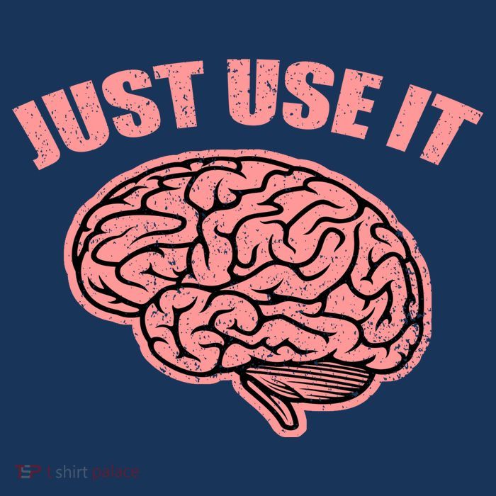 Just Use It Funny Brain Pom Pom 12in Knit Beanie
