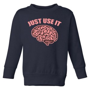 Just Use It Funny Brain Toddler Sweatshirt