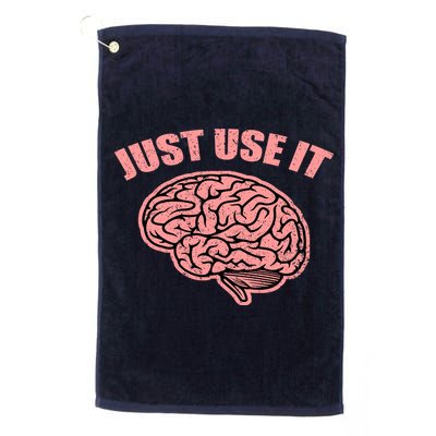 Just Use It Funny Brain Golf Towel
