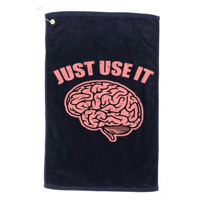 Just Use It Funny Brain Platinum Collection Golf Towel