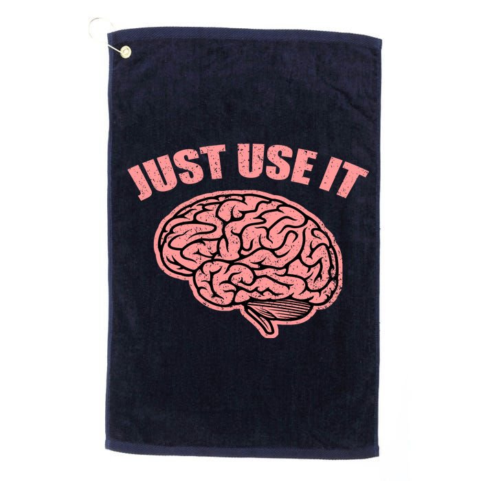 Just Use It Funny Brain Platinum Collection Golf Towel