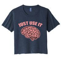 Just Use It Funny Brain Crop Top