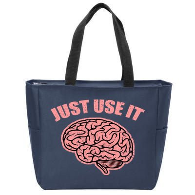 Just Use It Funny Brain Zip Tote Bag