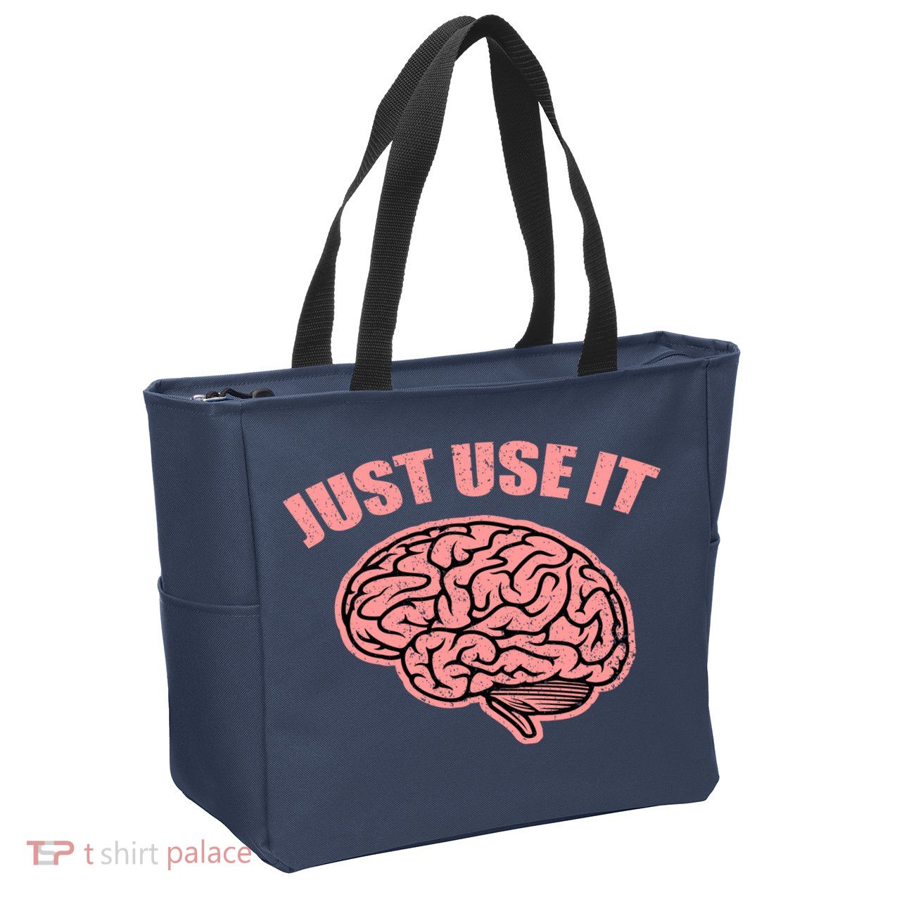 Just Use It Funny Brain Zip Tote Bag