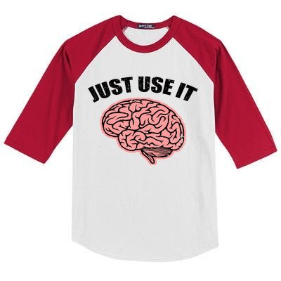 Just Use It Funny Brain Kids Colorblock Raglan Jersey