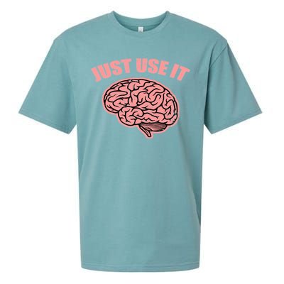 Just Use It Funny Brain Sueded Cloud Jersey T-Shirt