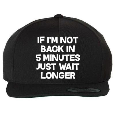 Just Wait Five Minuets Longer Wool Snapback Cap