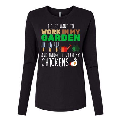 Just Want To Work In My Garden Womens Cotton Relaxed Long Sleeve T-Shirt